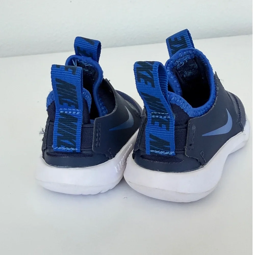 Nike Flex Runner TD Midnight Navy Imperial Blue Toddler Shoes AT4665-407 3C